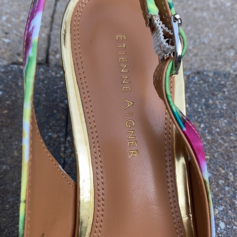 Etienne Aigner Floral Darla Chunky heal Slingback🩴 - Picture 9 of 12